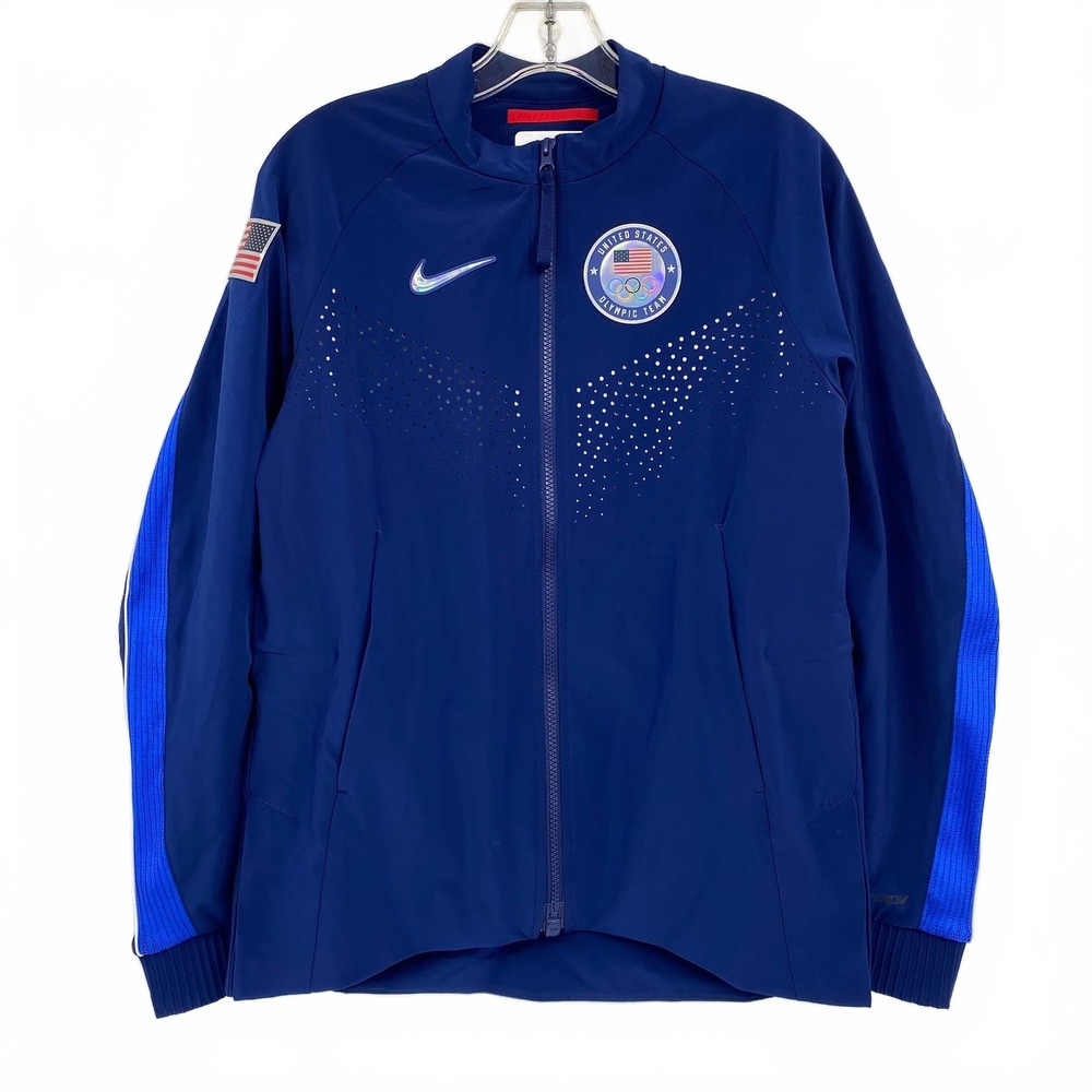 Nike Blue Utility Jacket Zip-Up Front Paris Olympic Podium | Womens XS